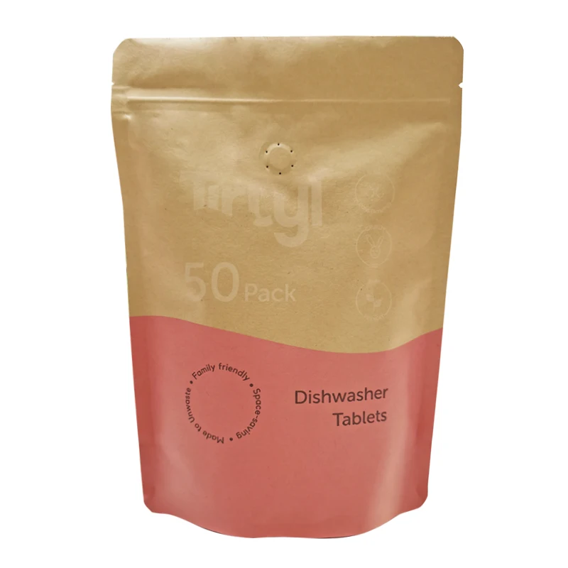 Biodegradable Food Grade Stand Up Pouch Recyclable Flat Bottom Pouch Packaging eco friendly Food Packaging Bags