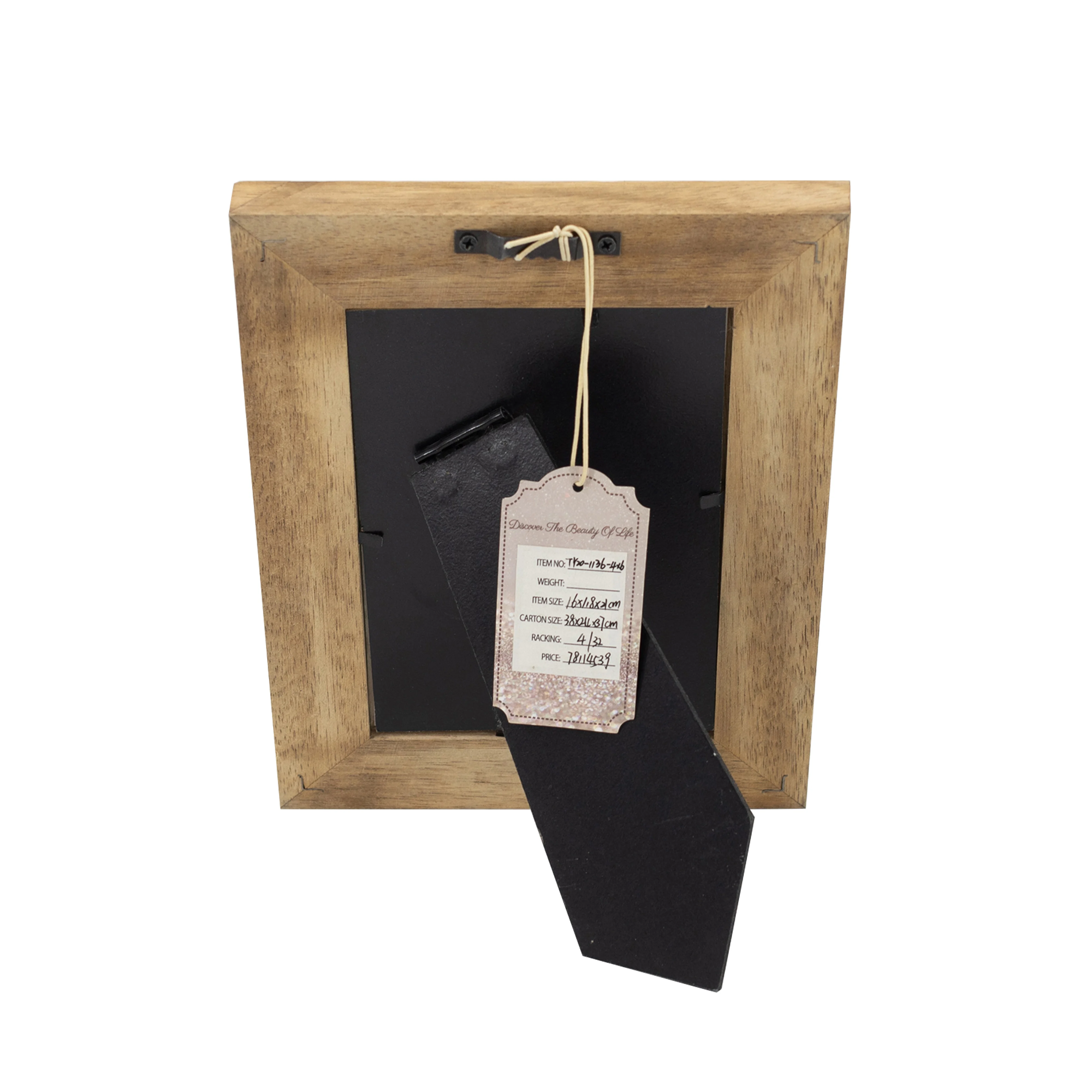 High quality custom Wood Photo Frame Box Stand Wall Art Framed Display Picture With Mat