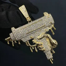 icy diamond swirl unicorn pendant necklace