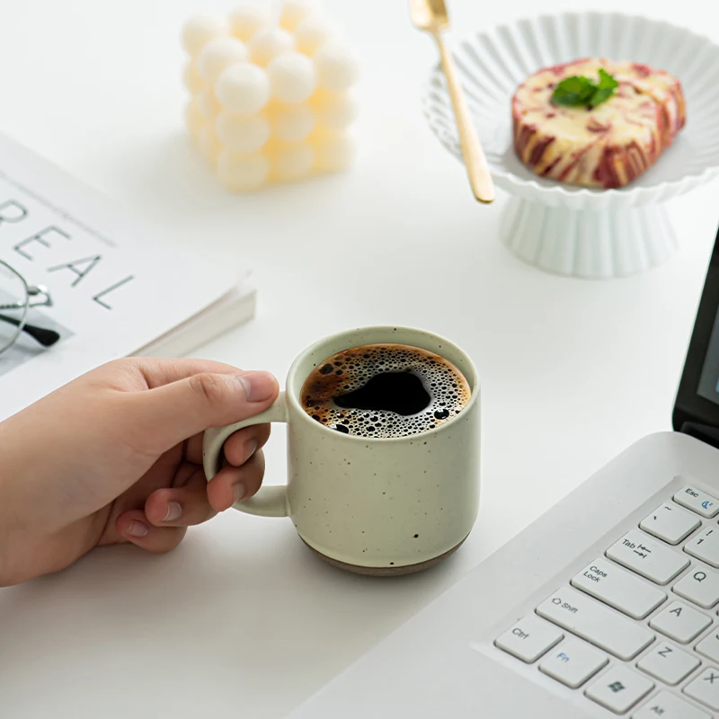 4pcs set 150ml 5 oz Morandi Color Ceramic Mini Espresso Coffee Cups with Handle pottery Demitasse mugs