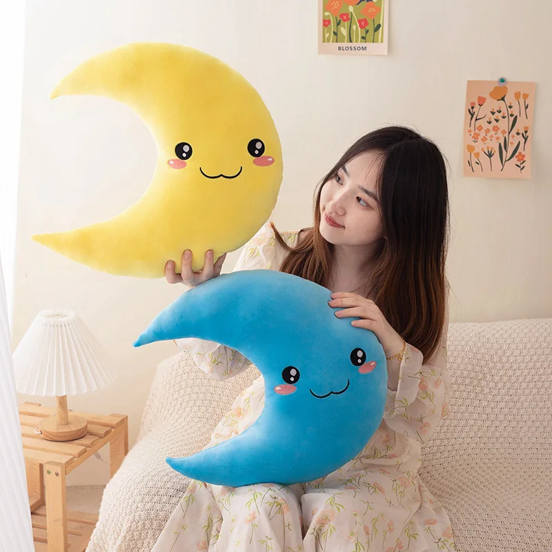 Star Moon Clouds Decorative Nursing Pillow Cushion Soft Toys Kids Sofa Pajamas Moon Plush Pillow