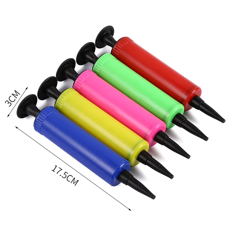 Colorful Mini Plastic Manual Balloon Air Pump Randomly Color Inflator Balloon Pump
