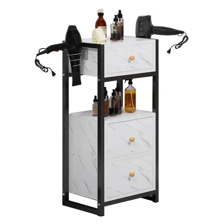 Набор мебели для салона, деревянный шкаф для хранения, угловая деревянная полка для ванной, шкаф для парикмахера с фена, металлическая полка