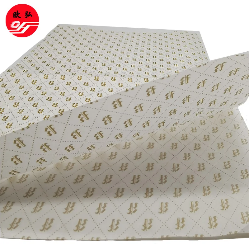 black and white color with your logo custom wrapping paper packing tissue paper