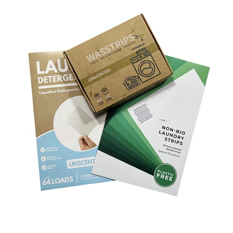 Hot selling home cleaning sheet biodegradable washing strips laundry detergent sheet tablets