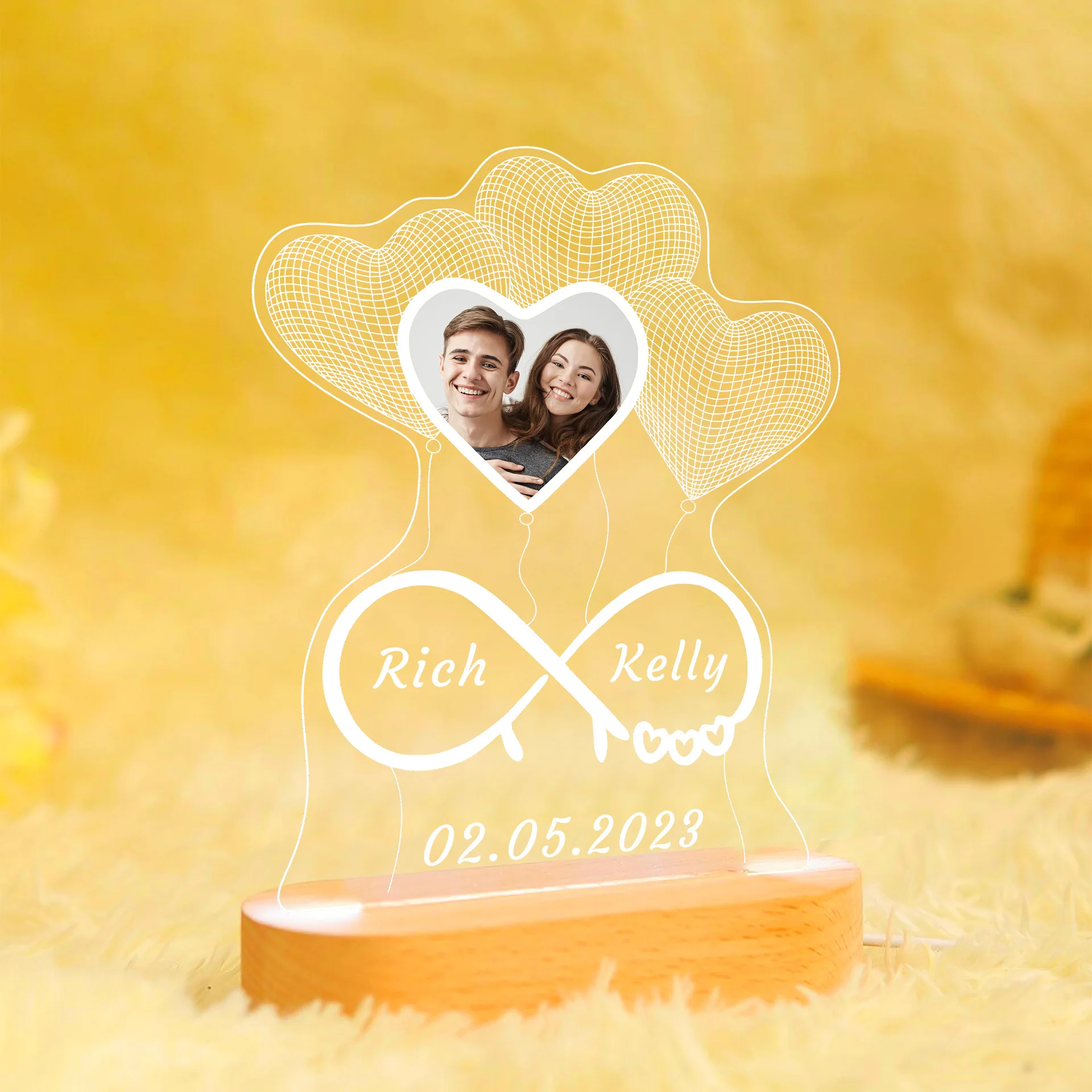 Resin Photo Frame Custom Photo Acrylic Song Wedding Album Spotify Music Plaque Base Custom Photo Frame