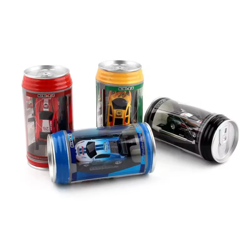Coke Can Mini RC Toy Car Radio Remote Control Racing Car Radio Control Toys car 6 colors with 4 palisades