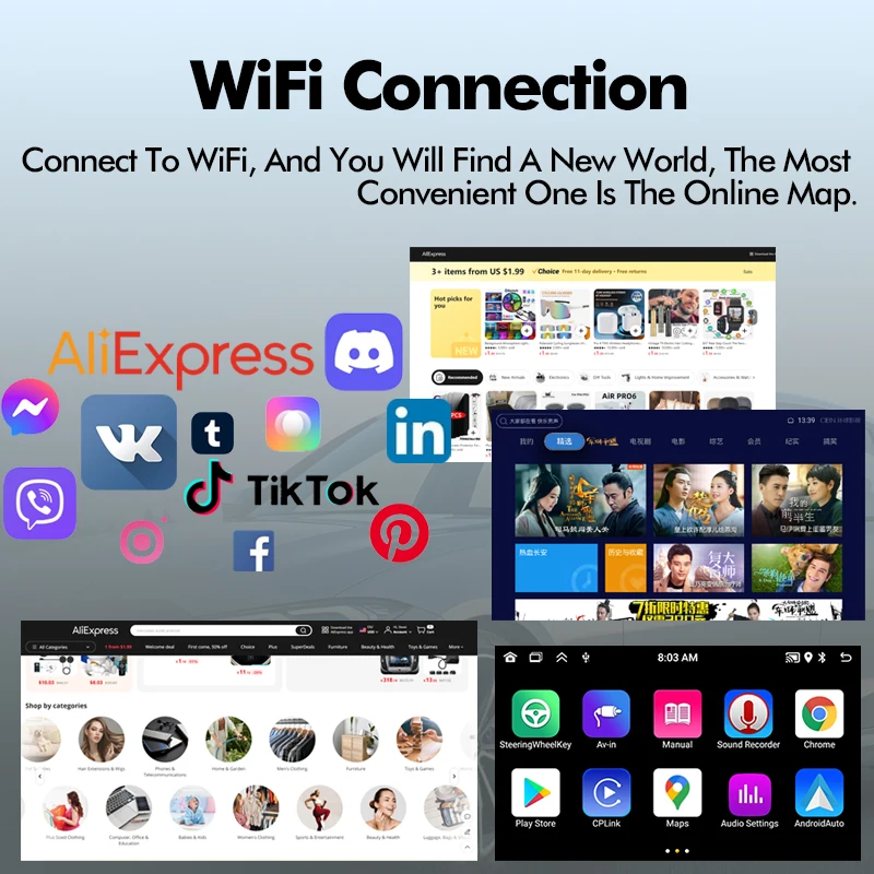Android 13 9 / 10 - дюймовый универсальный хост с мультимедийным Wifi GPS радио Bluetooth автомобильный звук для Kia Toyota