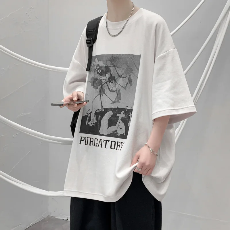 Summer Latest Private Label Pattern Printing Youth Clothes Round Neck Cotton Quick Dry T Shirt