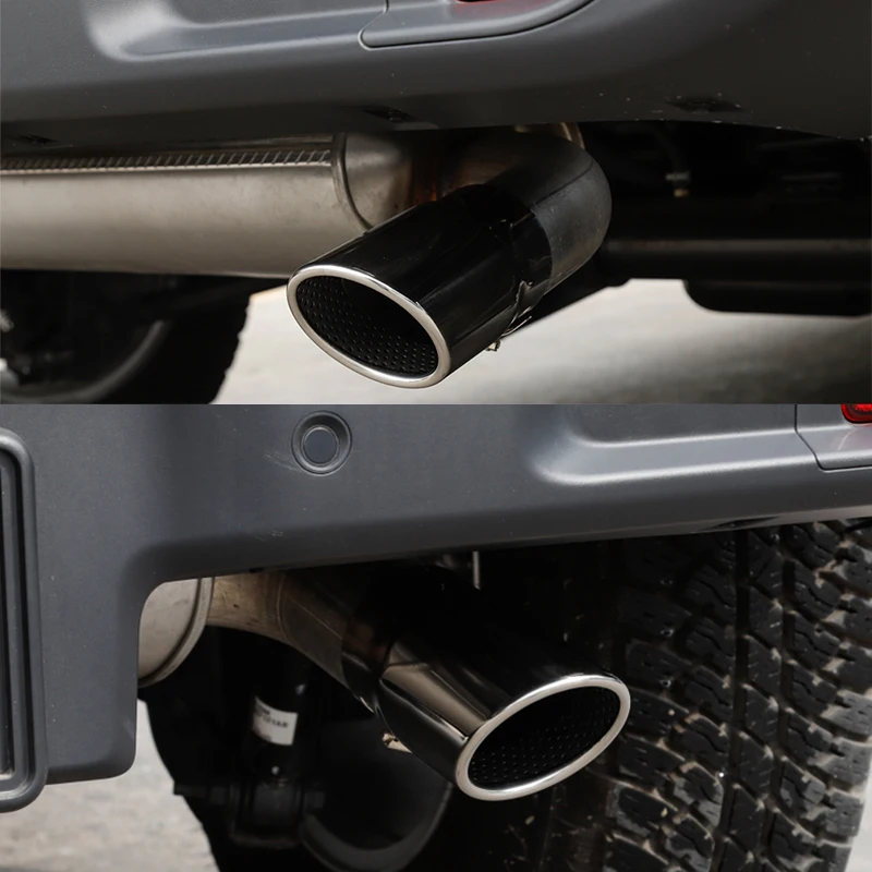 Car Mufflers for Jeep Wrangler 2018 Car Rear Tail Exhaust Pipe Steel Car Exhaust Tip Tube for Jeep Wrangler JL Accessories