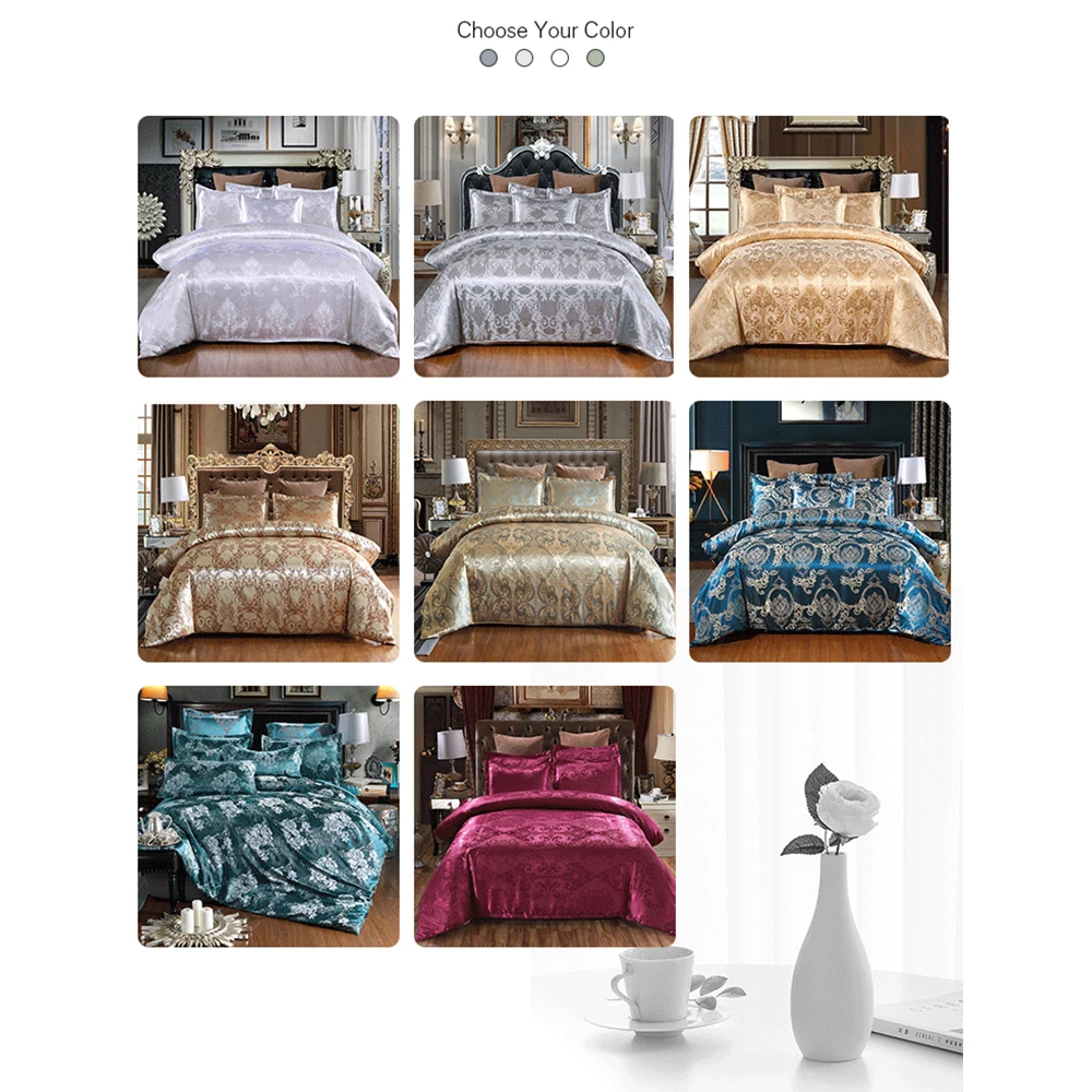 Premium OEM Factories OEKO-TEX Custom Jacquard Red Blue White Bedding Set Pakistan