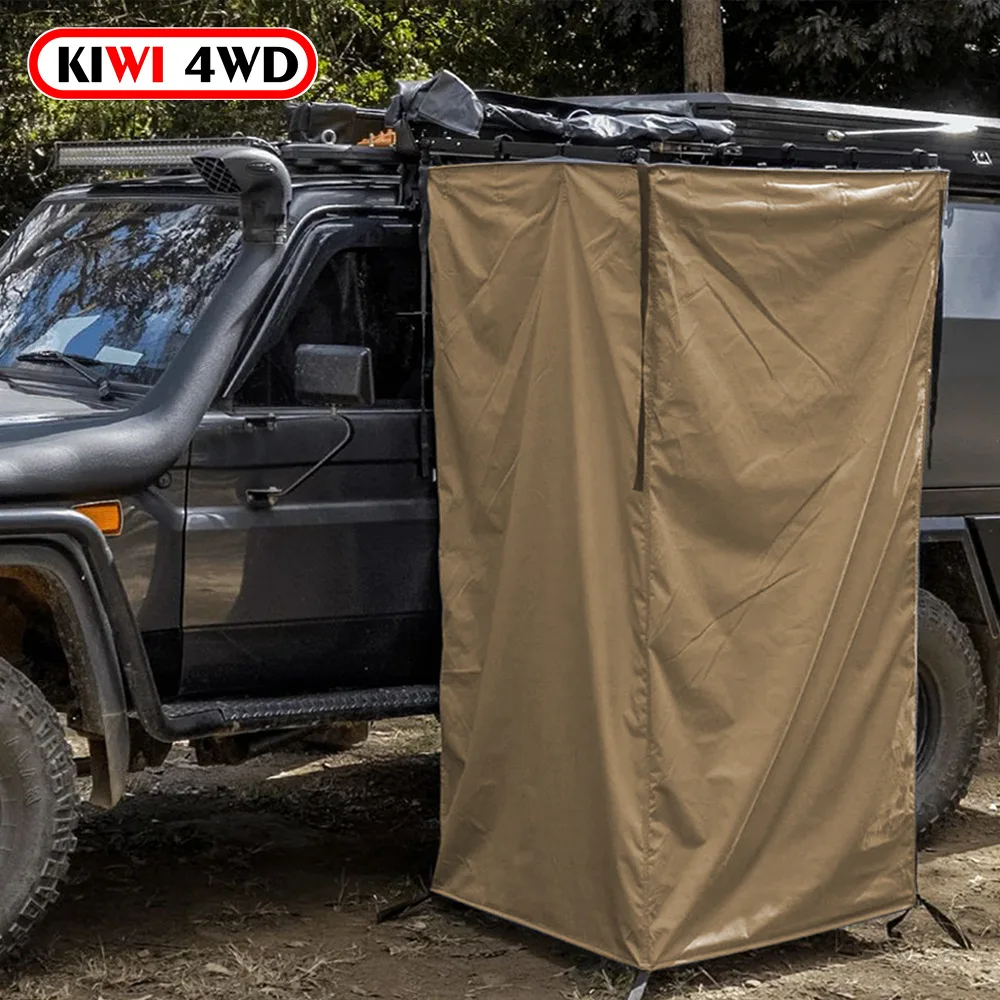 Factory Outdoor Portable Pop-Up Mobile Changing Room Car Side Shower Bath Tent Waterproof Oxford Canvas Aluminum Car Camping