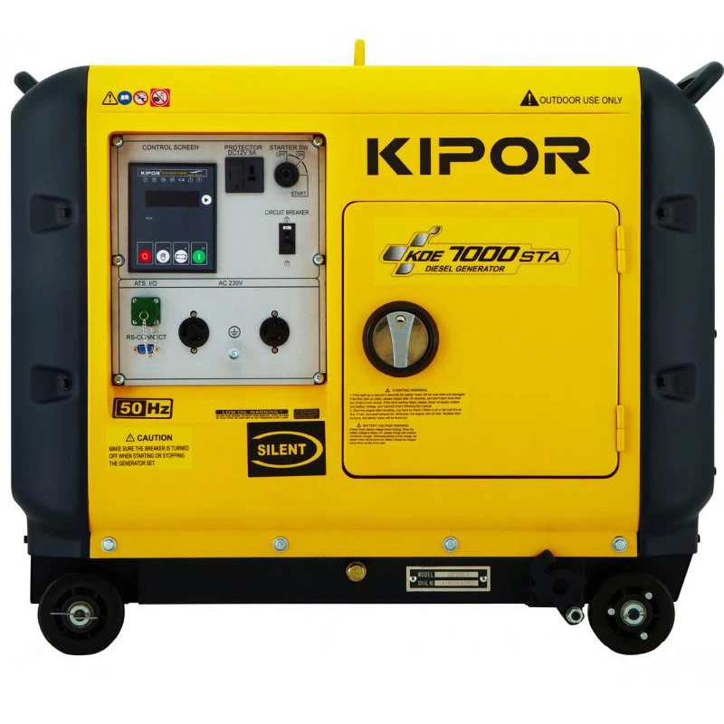  2 5 6 7 кВт с воздушным охлаждением Звукоизолированные Электрический kipor портативный дизель-генераторная