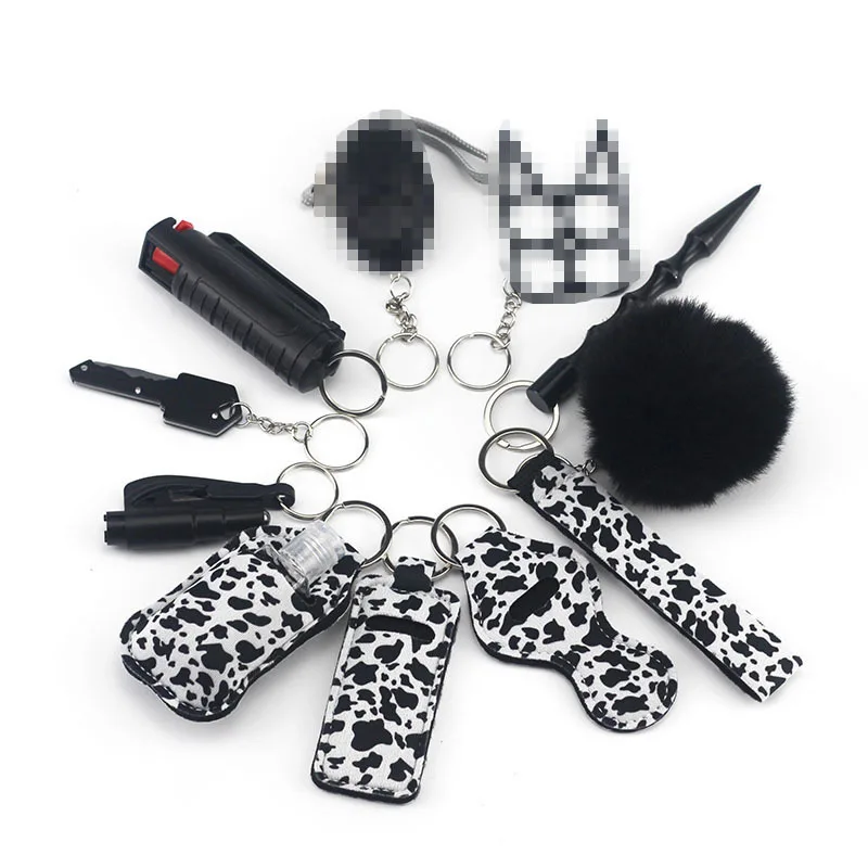 Self Defense Security KeychainSafety Keychain Full Set Set with Personal Alarm Protective Keychain Accessories for Women Girls