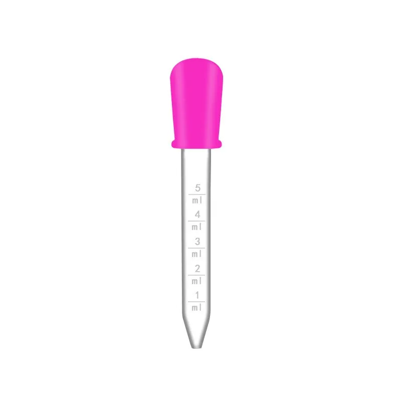 1/2/3/4/5ml Soft silicone dropper baby feeding tool for infants and children heart shape