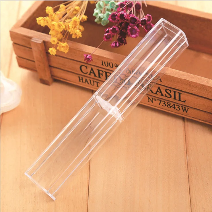Custom acrylic plastic pen case Acrylic plastic ballpoint pen case cheap practical plastic pencil case