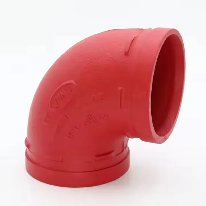 Fire Fighting Ductile Iron Grooved Cross 90 Degree Grooved Elbow Pipe Fittings