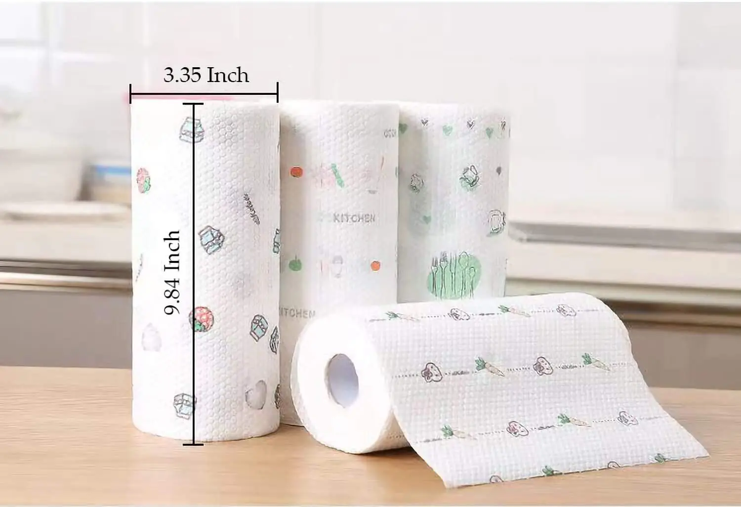 Printing Cartoon Decorative Creative Funny Versatile Strong Water Absorbent Kitchen Paper Towel