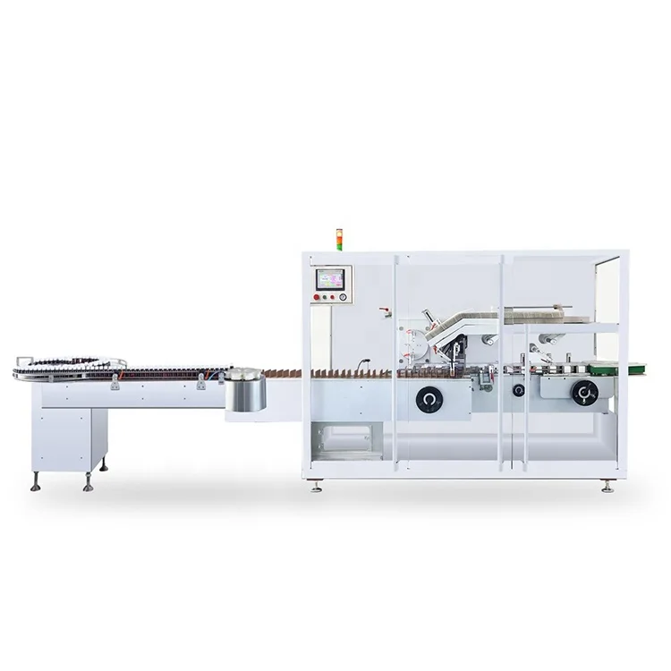 Fully Automatic Bottle Carton Box Packing Machine, Round Bottle Cartoning Machine