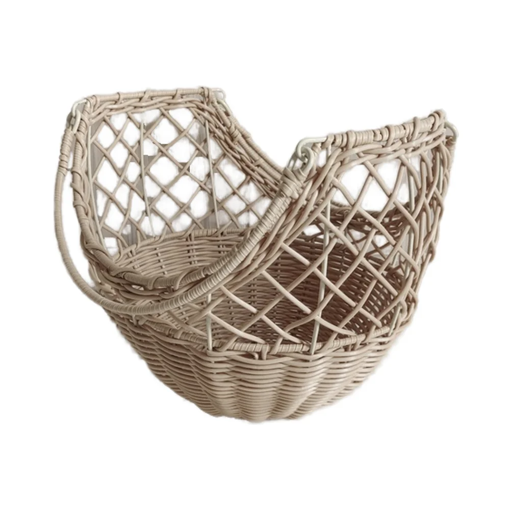 Colorful European Style Eco-friendly Multifunction Wicker Basket for Home Decor Food Display Wholesale Price Includes Cartons