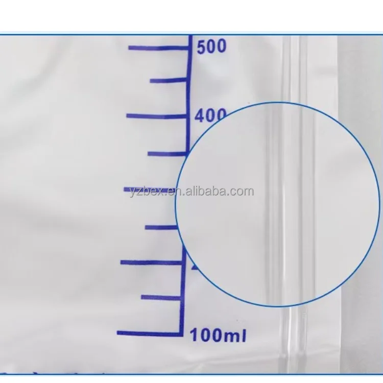 Factory hot selling Disposable medical Single-Use Urine Bag with pull-push valve/ Urine Bag Urine Collection Bag