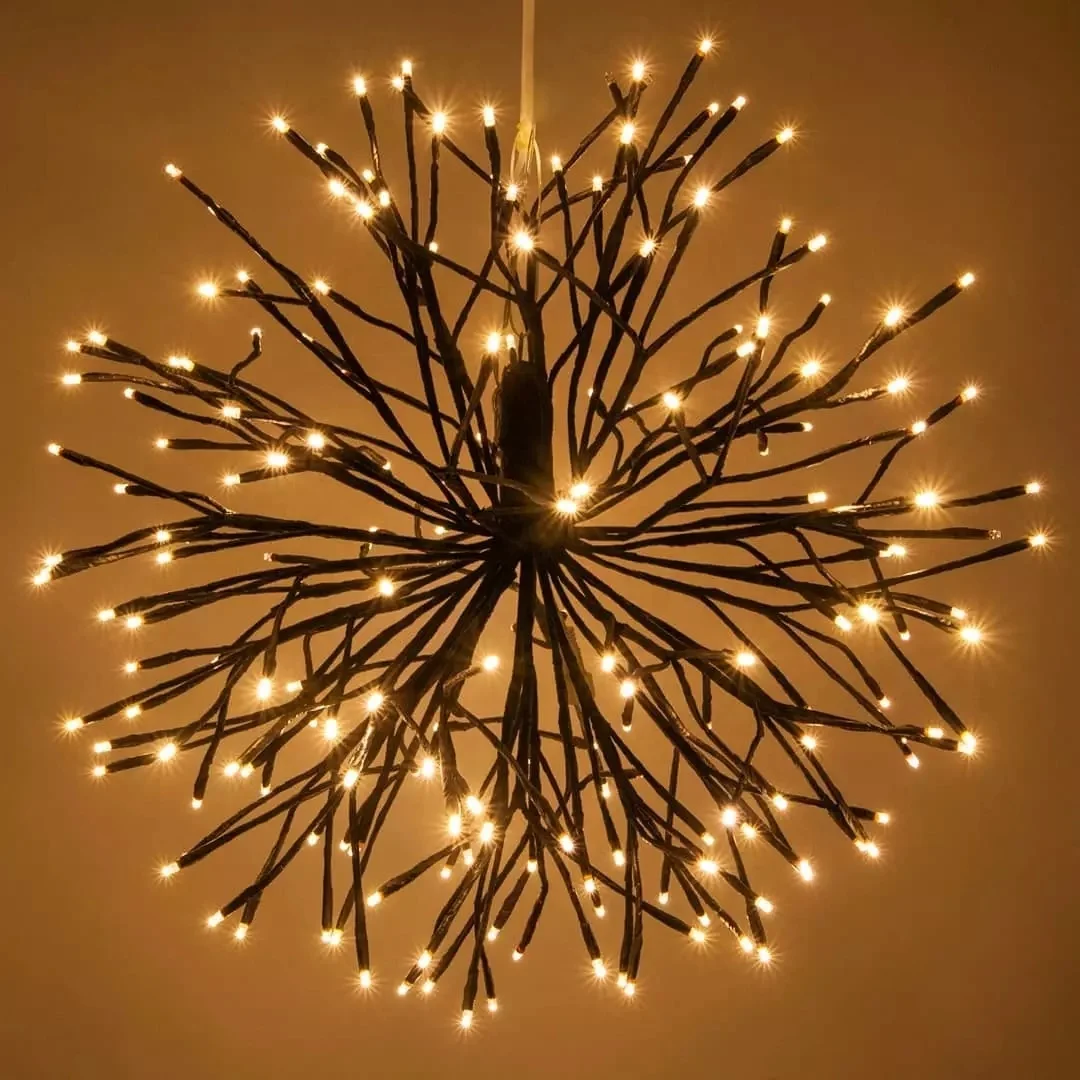 Festival Hanging Waterproof Warm White DIY Firework ball christmas lights outdoor Twinkle