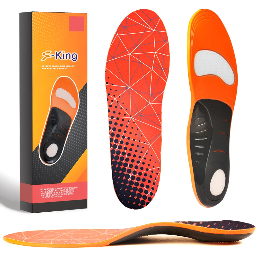 Heavy Duty Support Pain Relief Orthopedic Shoe Insoles Hiking Boot Pu Foam Plantar Fasciitis Orthotics Shoe insoles