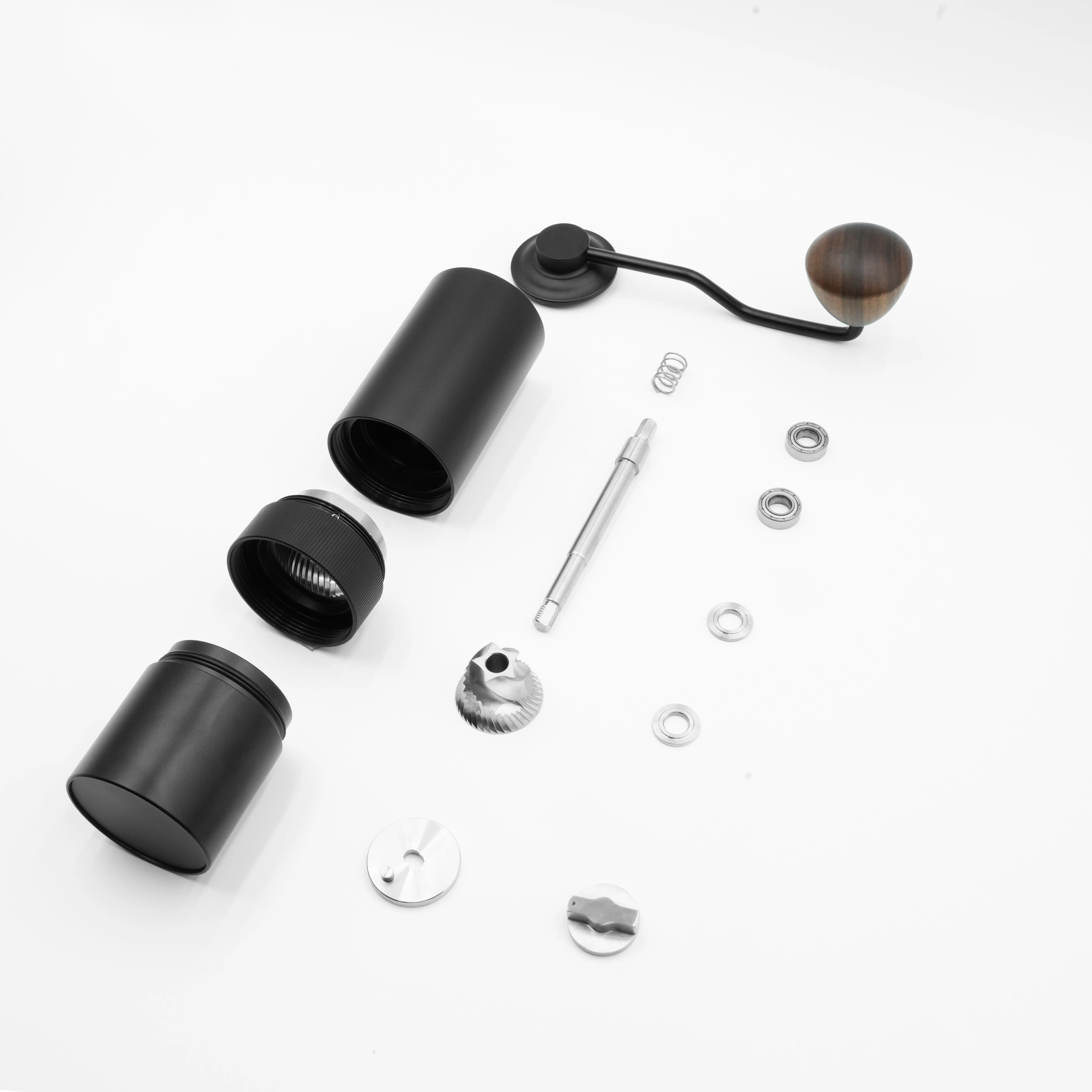 Aluminum Alloy 12 Grade Adjustable Settings Hand Espresso Grinder Small Manual Stainless Steel Conical Burr Coffee Bean Grinders