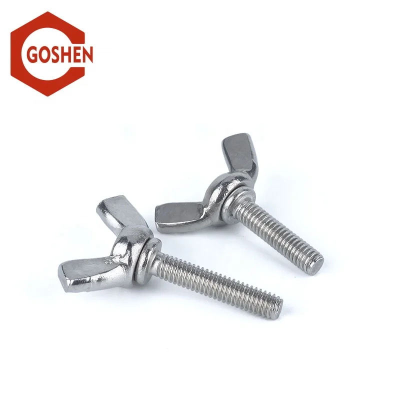  Metric steel butterfly wing head screws with round