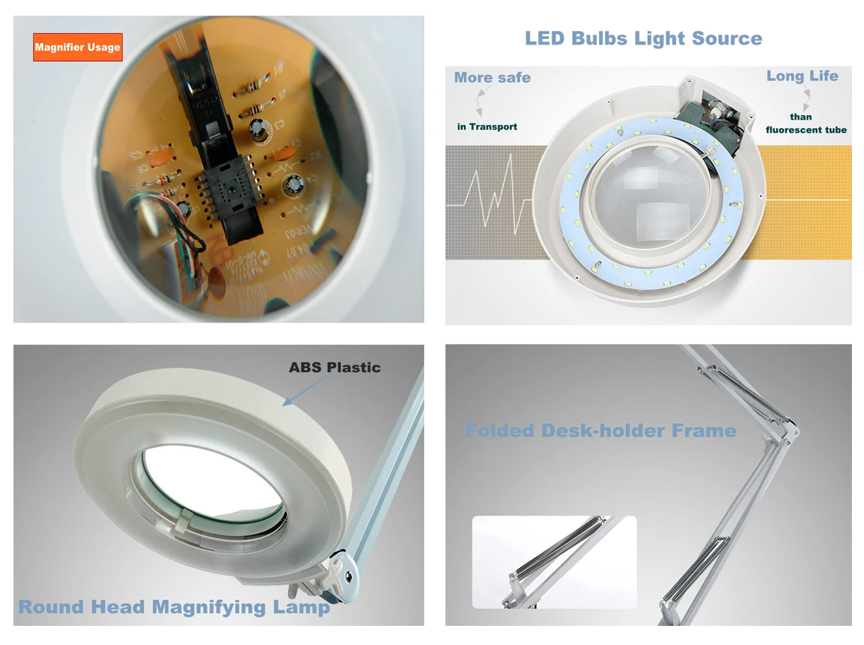 Magnifying work bench Lamp,Antistatic Magnifier bench lamp magnifier glass lamp