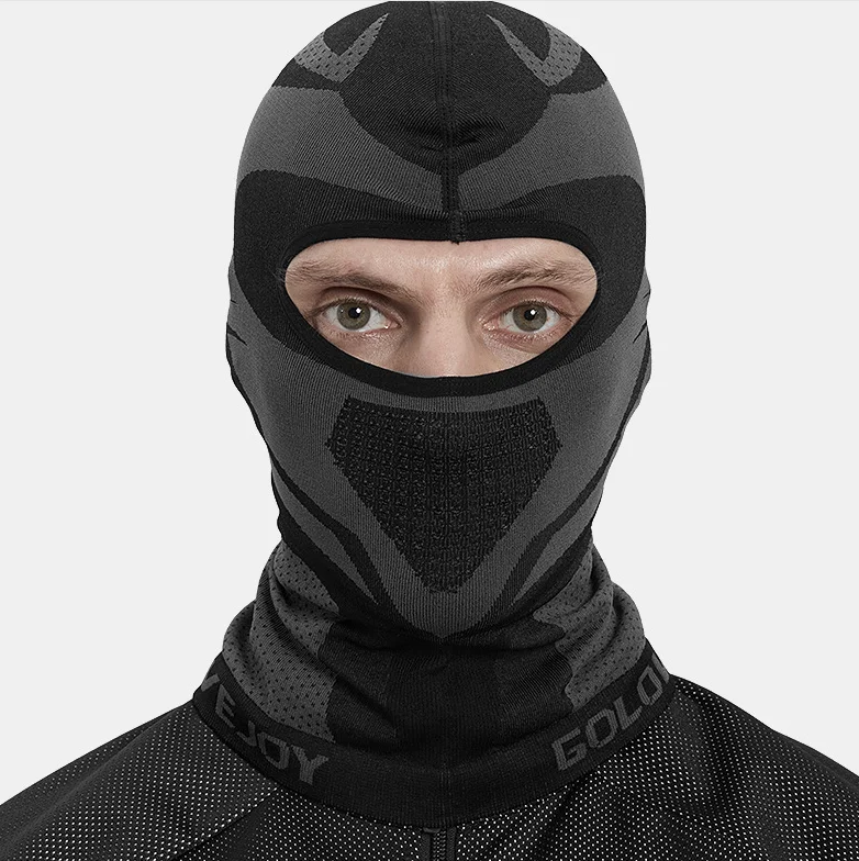 Мужская Уличная Балаклава, лыжная маска, двухслойная теплая ветрозащитная Теплая Флисовая зимняя Балаклава