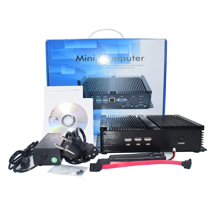 Wholesale Fanless Industrial Computer Core i5 4200U 4278U Msata SSD+SATA 3.0 HDD Dual Display support RS232 Industrial Mini PC