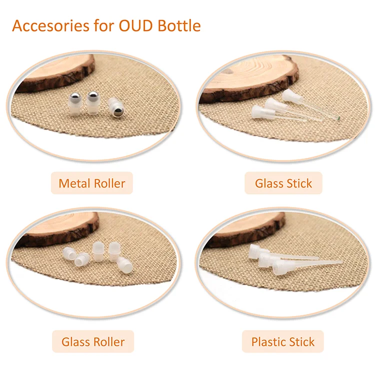 Arabian 12ml Dubai 3ml 6ml Empty Tola Attar Octagon Essential Oil Bottle With Glass Rod/Roll on
