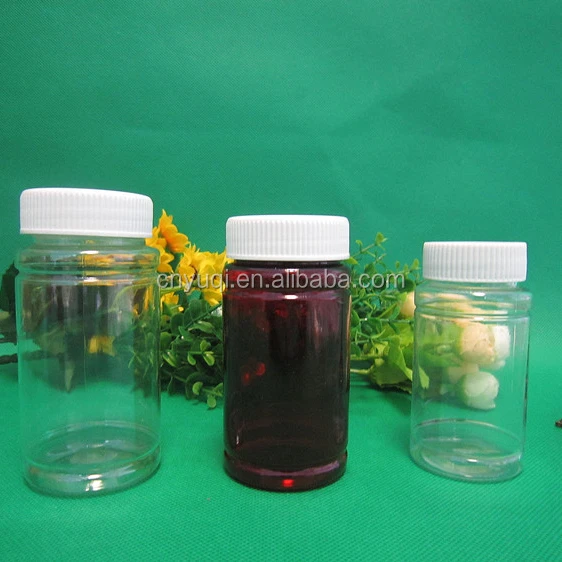 150cc Plastic pill bottles  PET plastic medicine capsule pill bottle with seal