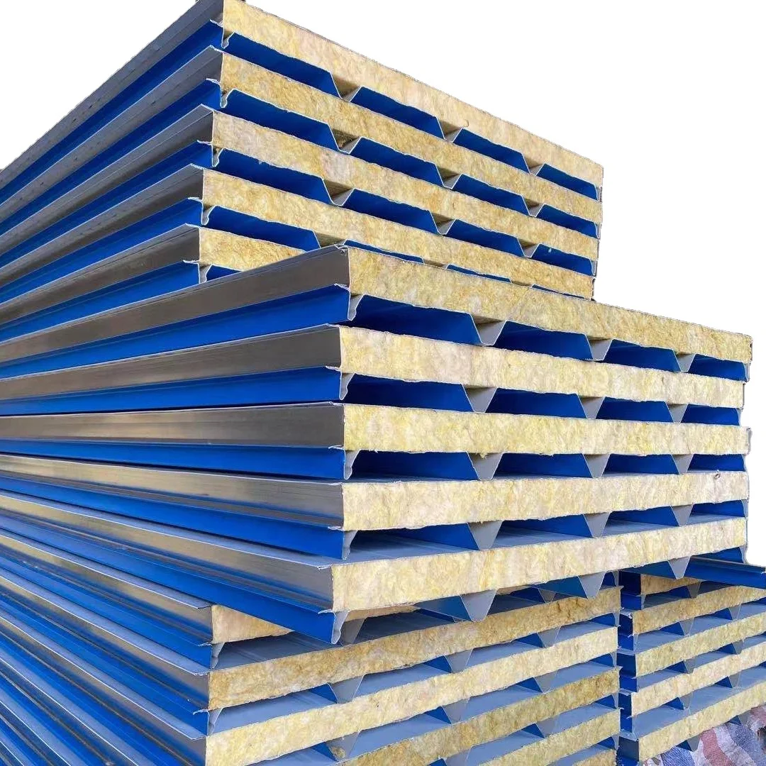 PPGI 50mm Rock Wool Sandwich Roof Covering