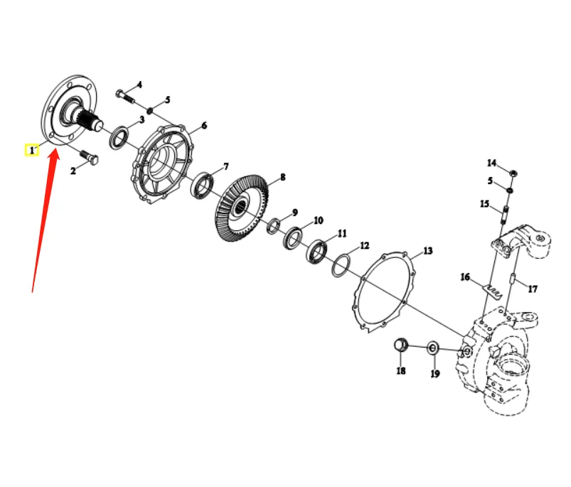 FT254.31F.111a front drive shaft For Foton Lovol agricultural machinery & equipment Farm Tractors