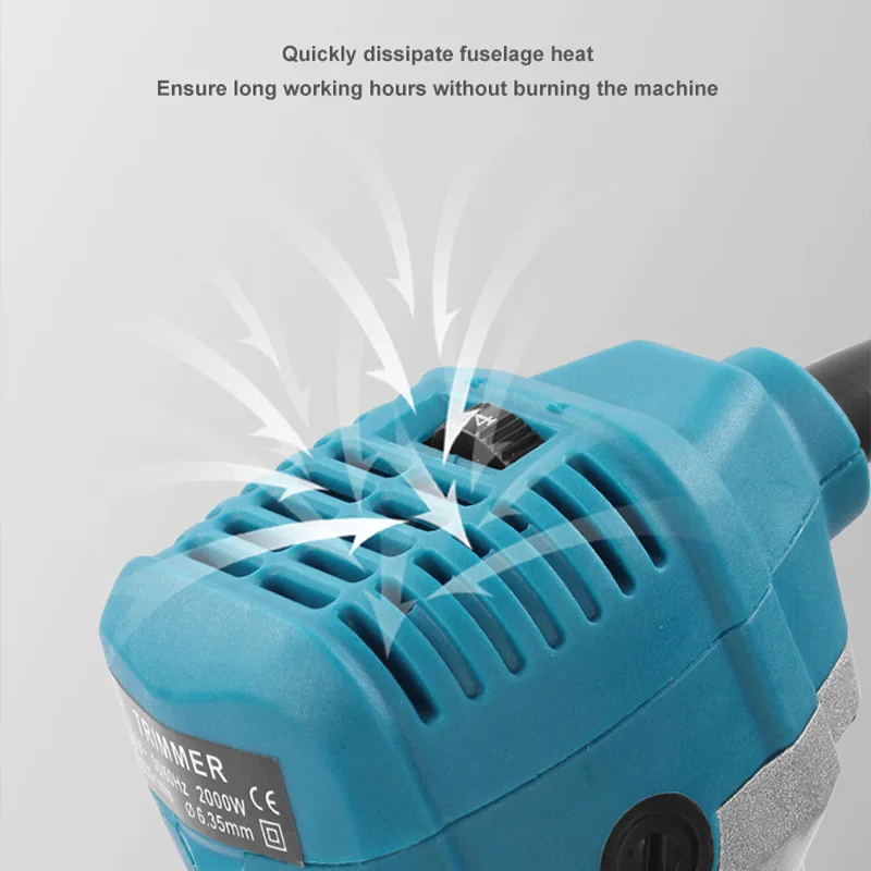 THPT 2200W Professional High Quality Portable Double Collet Wood Router Electric Wood Compact Trimmer Machine