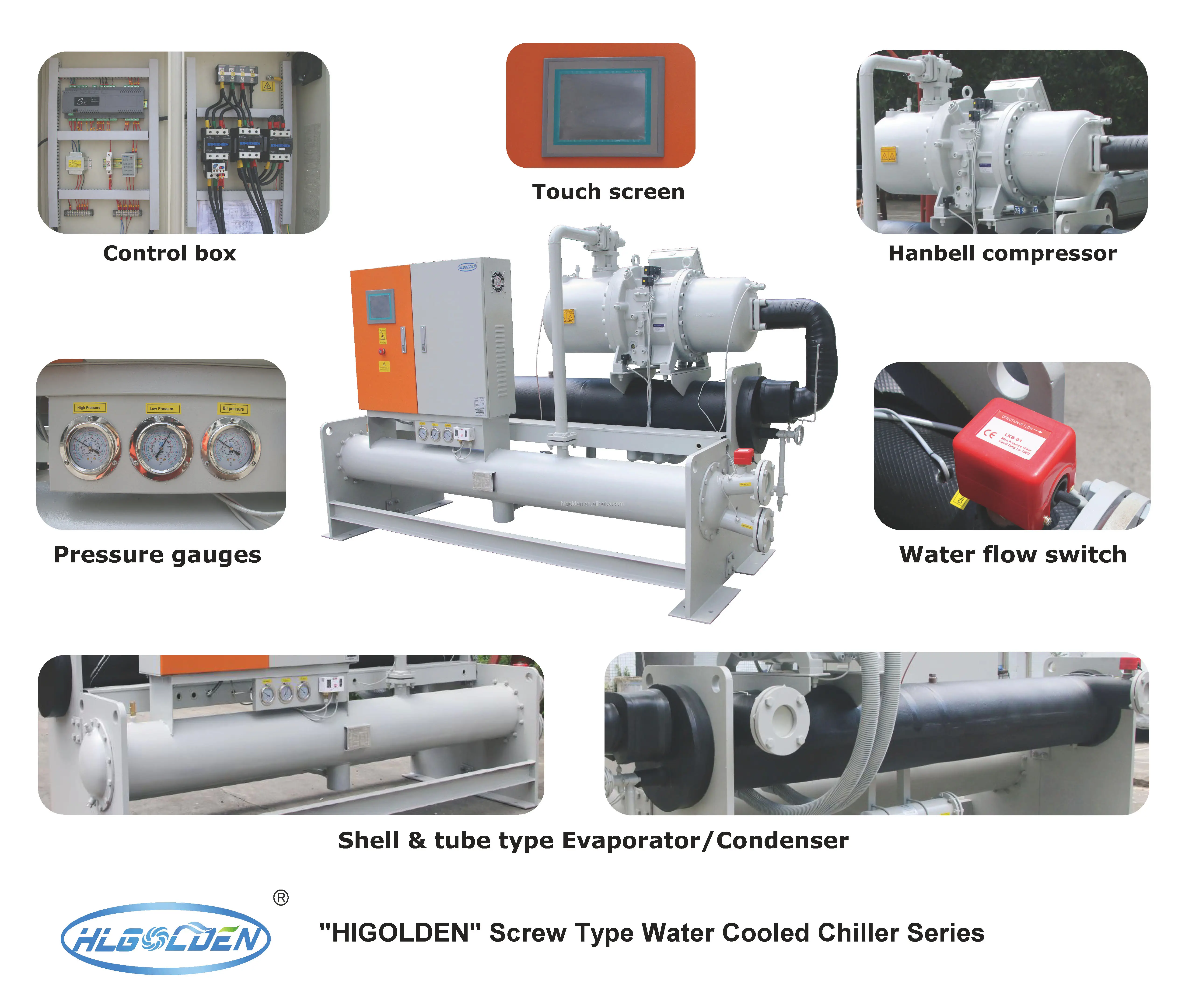 Water Chiller With Screw Type Compressor Industrial Water Cooling Chiller