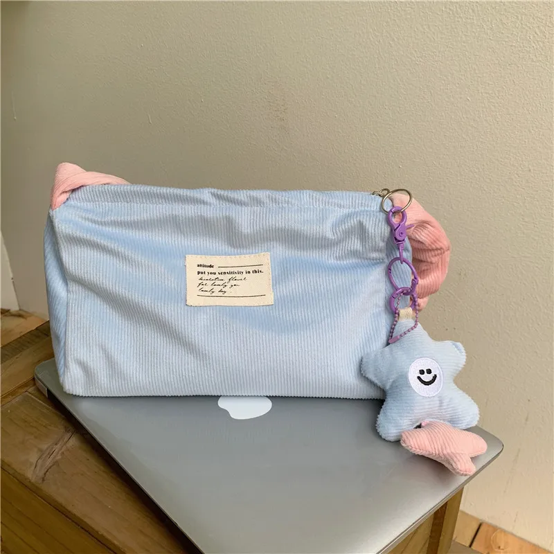 Corduroy Vintage Armpit Bag Sweet Popular Female Girl Hand Carrying Shoulder Bag Cute Student Square Bag