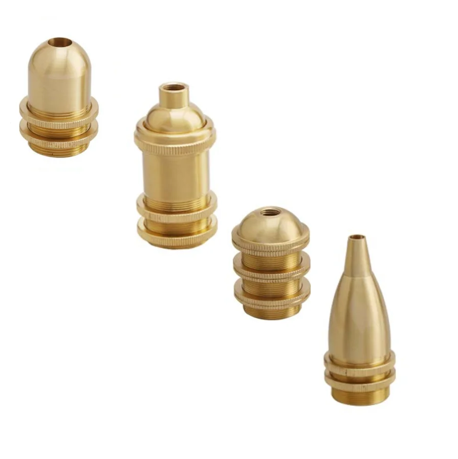 DIY Light Accessory Vintage Pendant Light Fittings Solid Brass Lamp Holder E14 Screw Bulb Base Light Socket