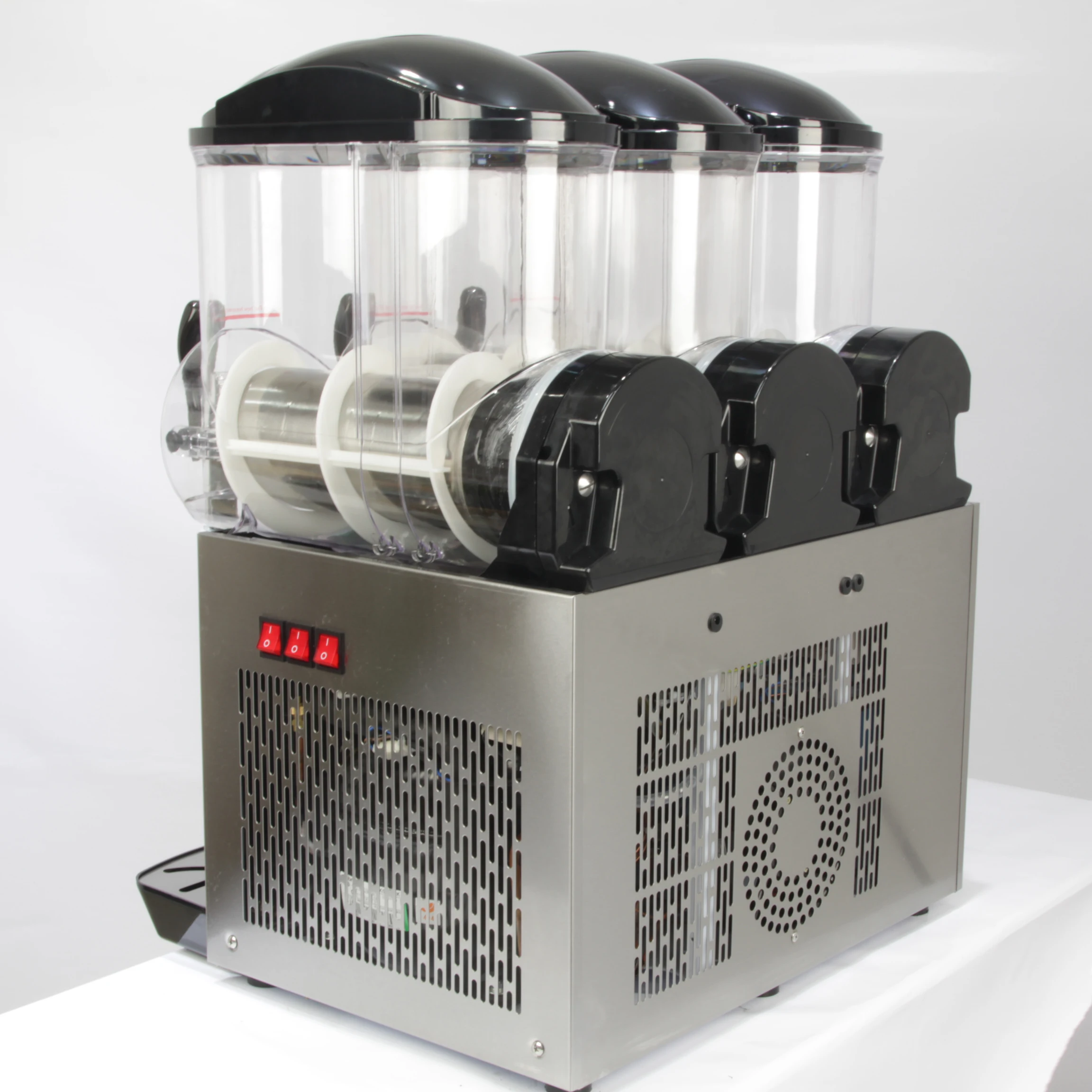 
304 Stainless Steel 3 flavors xrj 15Lx3 commercial 900w slush machines 