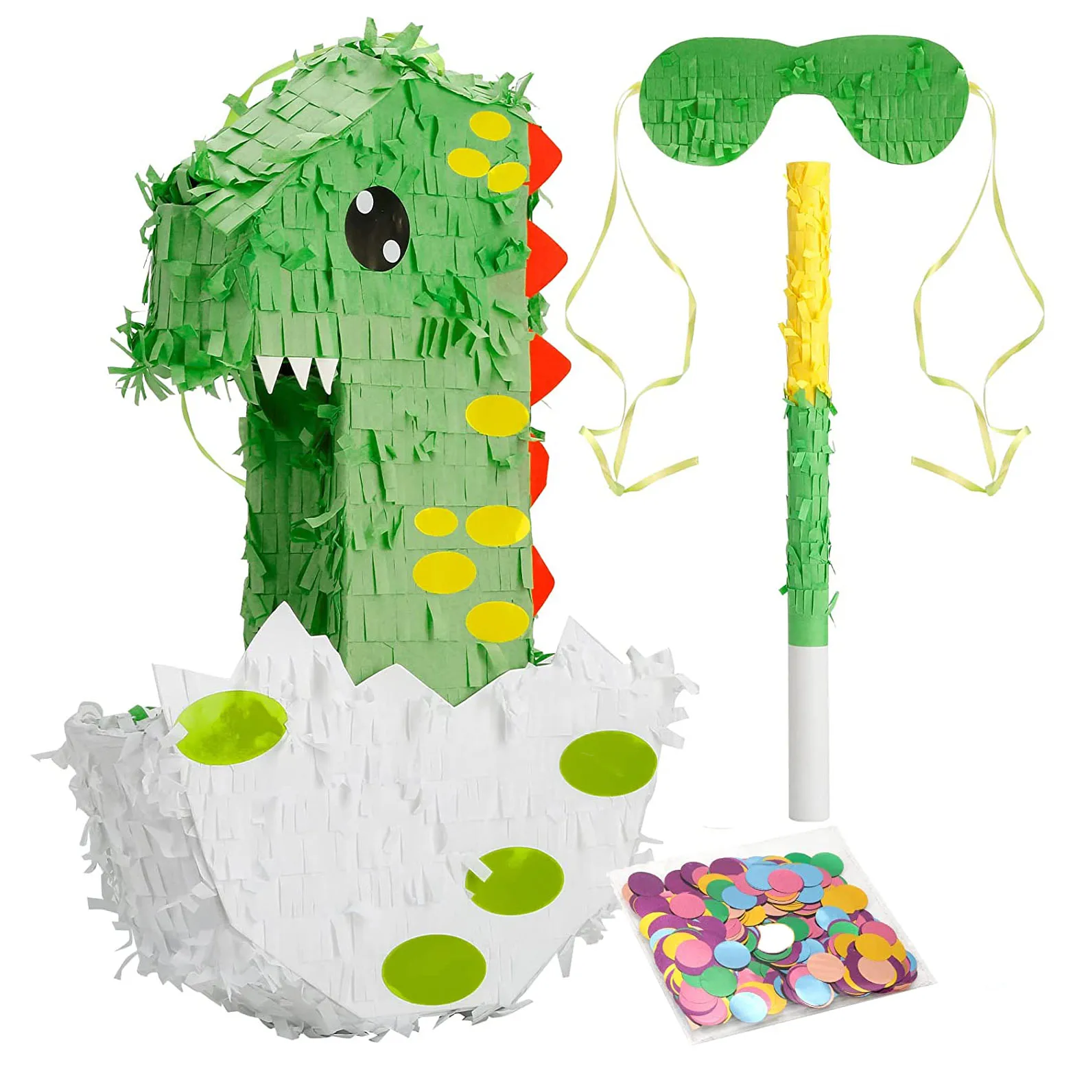 Partycool Foldable Number 1 Pinata Dinosaur Egg Design Blindfold Confetti  Birthday Anniversary Party Favor Party Paper Pinata