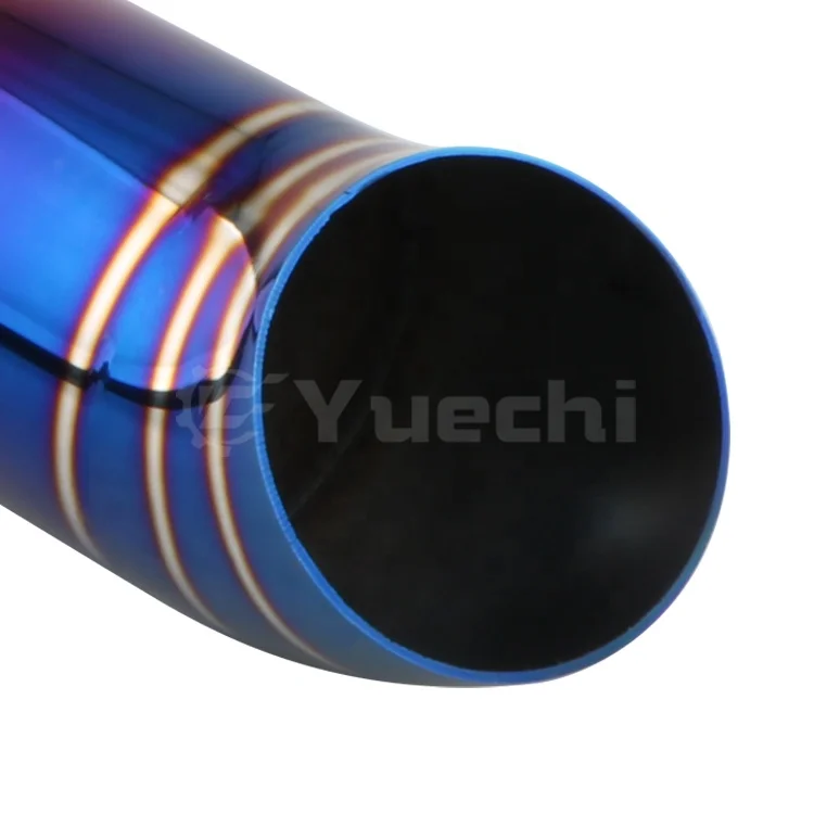 Yuechi Universal Titanium Burnt Blue Gold Black Stainless Steel Exhaust Muffler Tip Titanium Exhaust Pipel