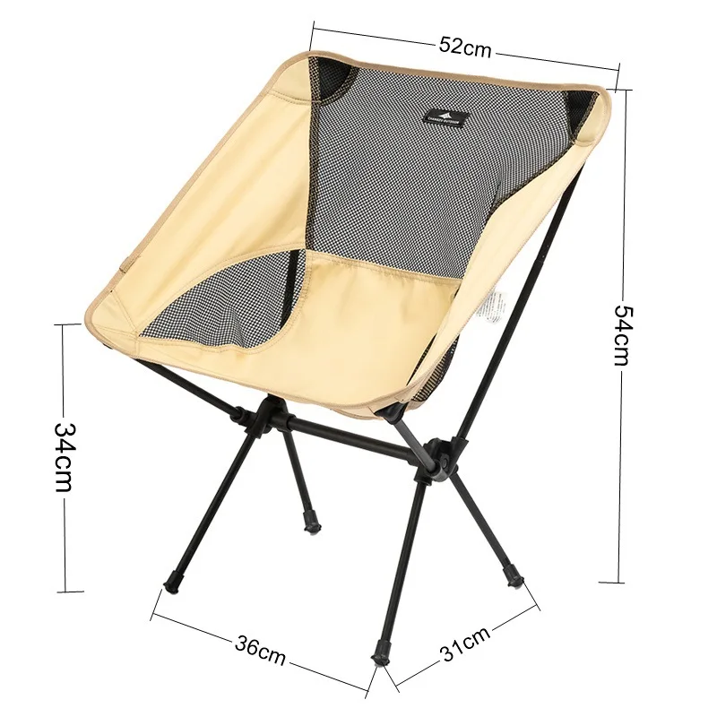 Outdoor Small Size Aluminum Ultralight Beach Camping Camouflage Fishing Moon Chair With Carry Bag