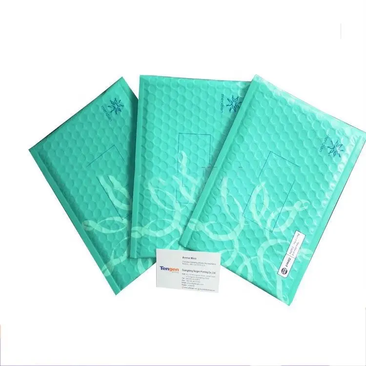 Зеленый красивый Подгонянные напечатанные конверты пузыря