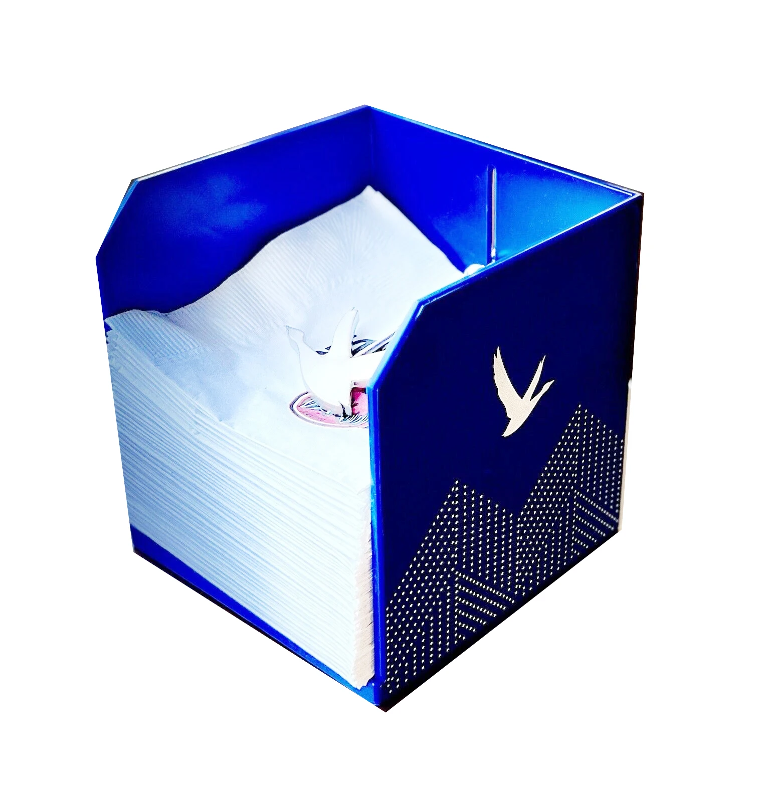 customize nightclub bar stainless steel GGV vodka napkin holder caddy organizer for grey whiskey goose wine liquor tequila