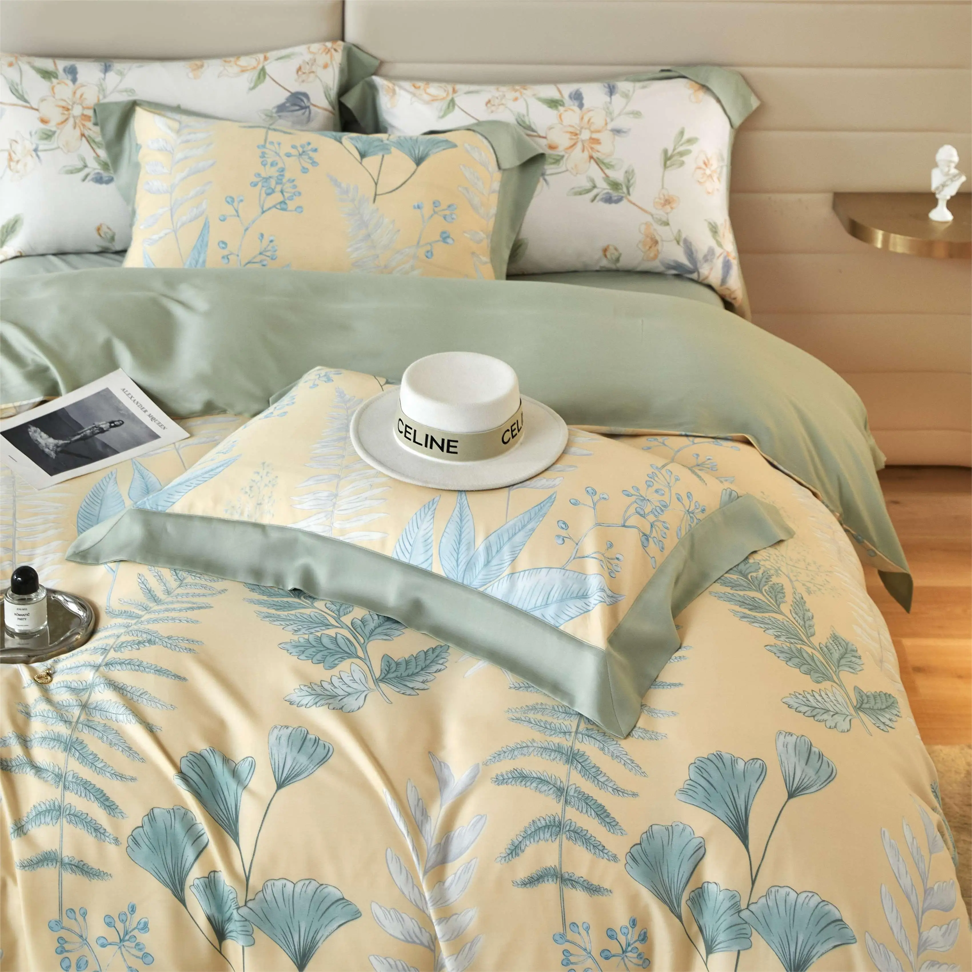 40S tencel printed fabric for bed use