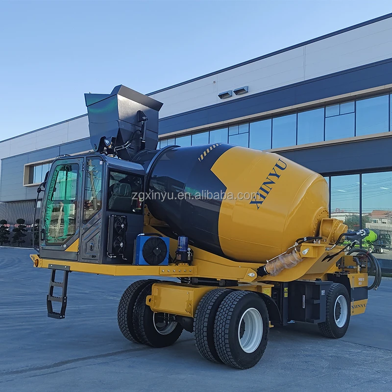 Construction Machinery Mini mobile 10 m3/h-30m3/h self-loading concrete mixer truck for Construction Industry