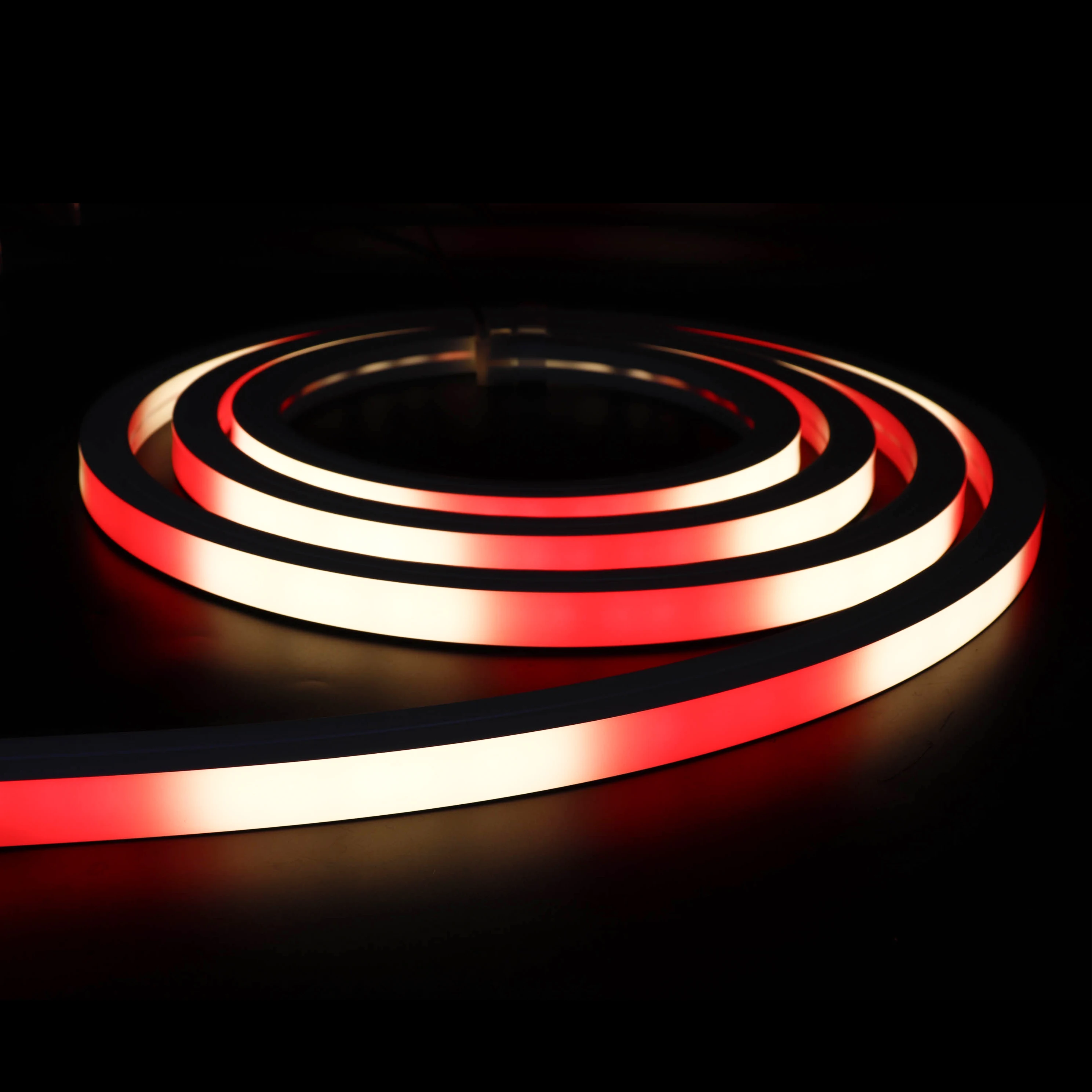 China factory Top bend side bend LED  2500-6000K white RGB 14*14 16*16 20*20mm silicone flexible neon strip light ip67waterproof