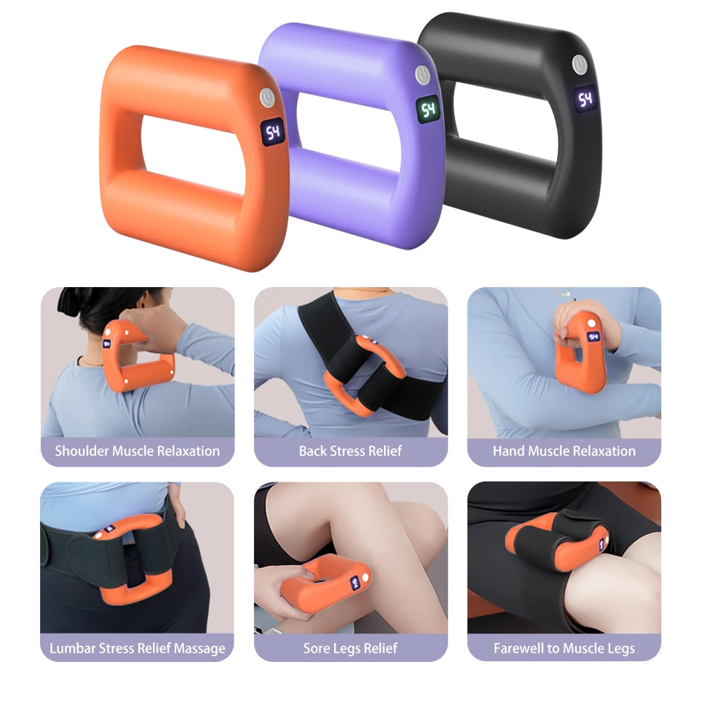 Wholesale Portable Vibrating Hand Massage Machine Gun Deep Tissue Massage Ring With Belt